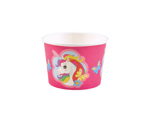 Unicorn ice cream cups cups - 8 pcs.