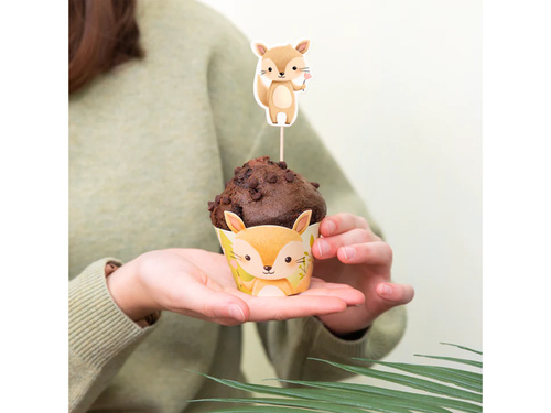 Forest Friends cake picks - 9 pcs.