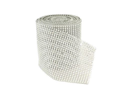 Silver diamond decorative tape - 1 piece.