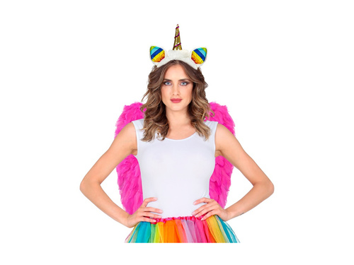 Różowe składane skrzydła z piór 50×50 cm