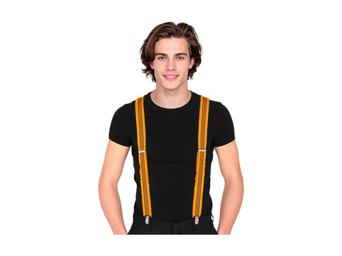 Neonowe pomarańczowe falbaniaste szelki