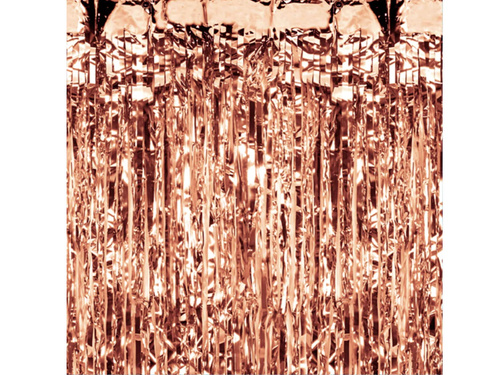 Curtain - door curtain metallic pink gold - 250 cm x 100 cm