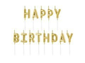 Spades candles Happy Birthday inscription - gold
