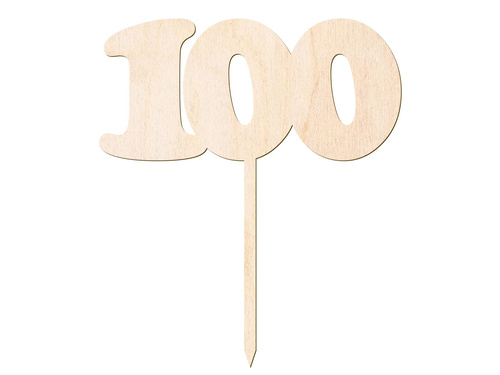 Topper drewniany na tort 100 - 12 cm