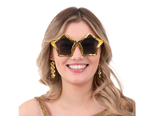 Okulary Gwiazdki - złote - 1 szt.