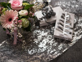Decoration shiny table runner - silver - 28 cm x 5 m - 1 pcs.