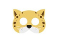 Cheetah felt mask - 1 piece.