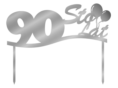 Cake topper 90 birthday - 1 pc
