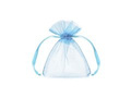 Blue organza bags - 7,5 x 10 cm - 10 pcs.