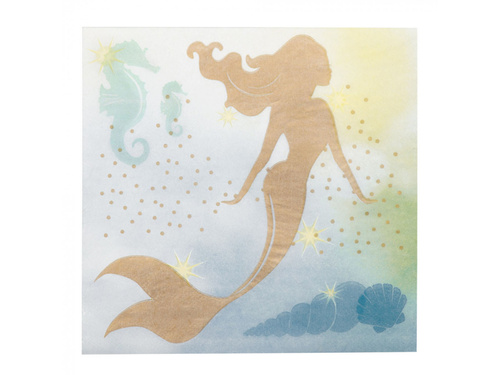 Paper napkins Mermaid - 33 cm - 20 pcs.