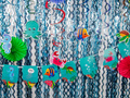 Hanging birthday decoration Underwater World - 6 pcs.