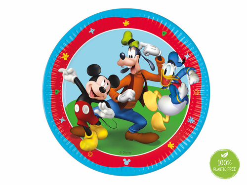 Talerzyki papierowe na urodziny Myszka Mickey - 23 cm - 8 szt.