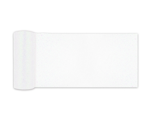 Tiul brokatowy biały - 15 cm x 9 metrów - 1 szt.