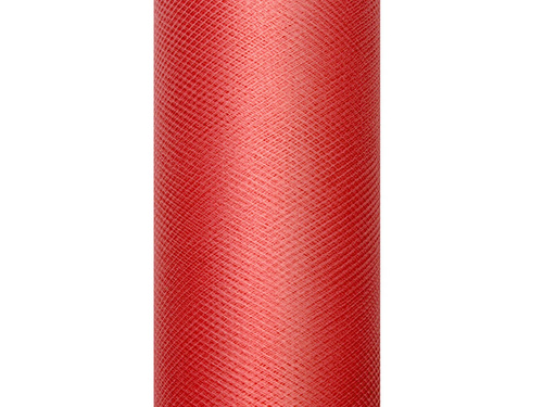 Smooth red tulle - 30 cm x 9 meters - 1 item.