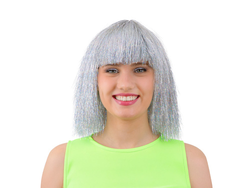 Srebrna peruka dla kobiety - 1 szt.