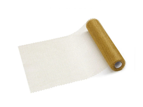Dekoracja bieżnik siatkowy - złoty - 36 cm x 9 m - 1 szt.