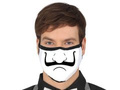 Maseczka na twarz materiałowa 3-warstwowa Wąsy - 1 szt.