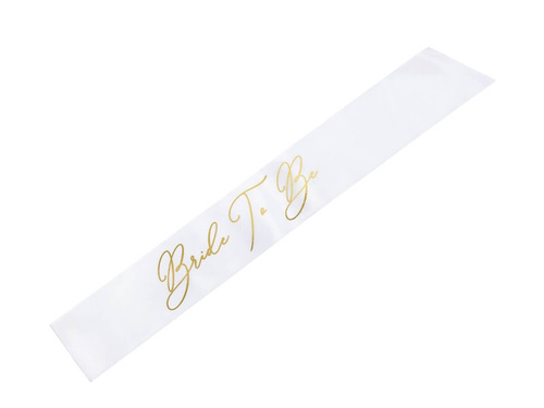 White sash with the inscription Bride to be - 1 pc.