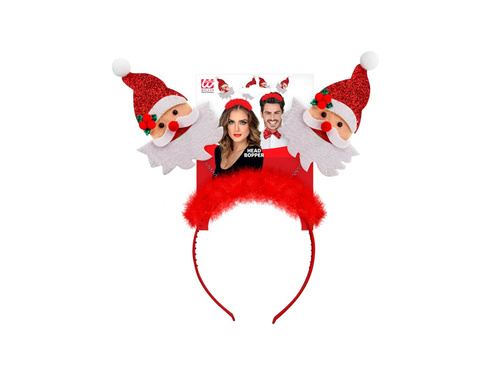 Opaska na głowę Mikołaje z futerkiem