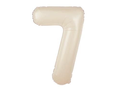 Balon foliowy kremowa cyfra 7 - 100 cm - 1 szt.