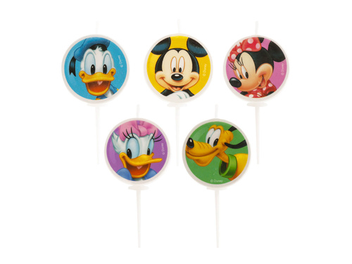 Świeczki urodzinowe Mickey i przyjaciele - 3 cm - 5 szt.