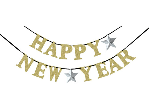 Happy New Year banner - 180 cm - 1 pcs.