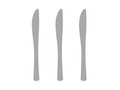 Silver plastic knives - 10 pcs.