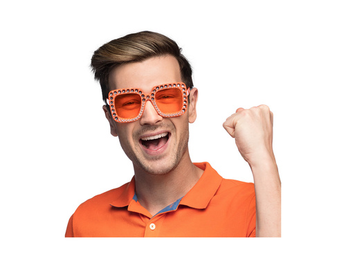 Okulary imprezowe bling bling pomarańczowe