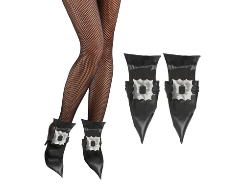 Witch Shoe Covers With Buckles Leather look