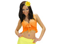 Yellow flower hair clip with glitter - 1 pc