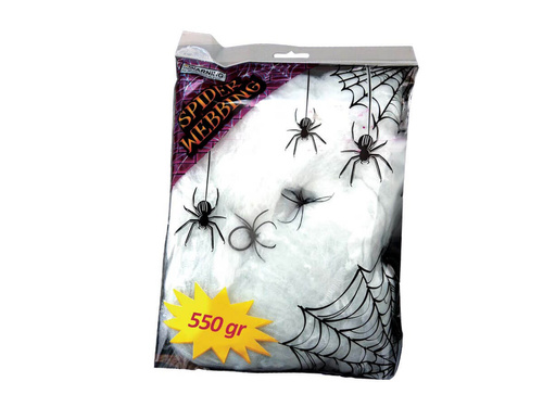 Halloween Spiderweb with spiders - 550g - 1 pc