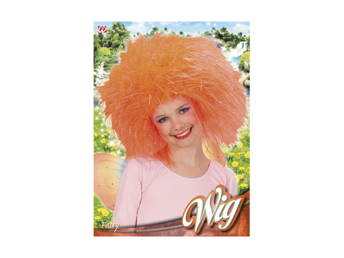 Neonowo pomarańczowa peruka