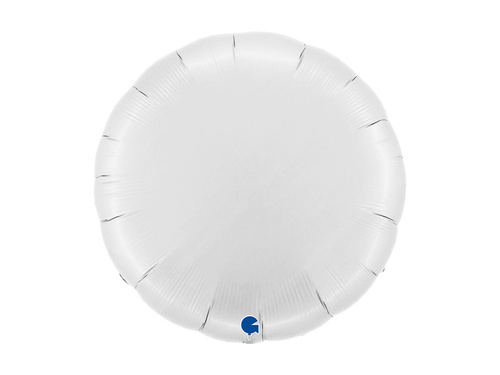 Balon foliowy okrągły satynowy biały - 30" - 1 szt.