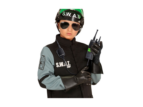 Czarne rękawiczki Character ze skóropodobnego materiału - dla dzieci