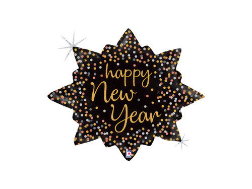 Balon foliowy Happy New Year - 29" - 1 szt.