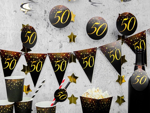Sparkling flag banner for 50th birthday - 5m
