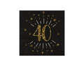 Sparkling fortieth birthday napkins - 33 cm - 10 pcs.