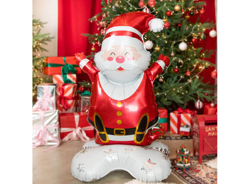 Balon foliowy stojący Święty Mikołaj - 70 x 147 cm - 1 szt.