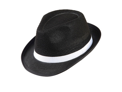 Black gangster hat  - 1 pc