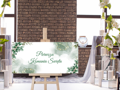 Plakat komunijny - I Komunia Święta - 70x33 cm