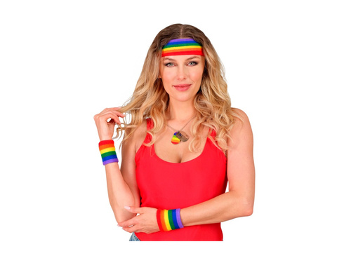 Tęczowy zestaw frotek sportowych