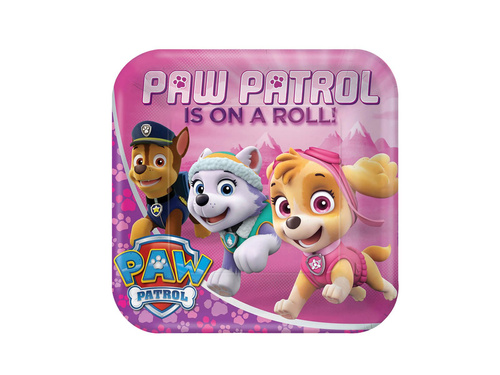 Talerzyki papierowe na urodziny Psi Patrol - 23 cm - 8 szt.
