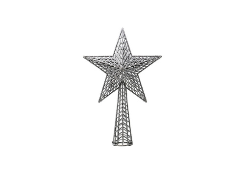 Gwiazda choinkowa srebrna - 27 cm - 1 szt.