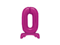 Balon foliowy stojący cyfra 0 różowym - 76 cm - 1szt.
