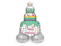 Balon foliowy stojący Tort urodzinowy Happy Birthday - 72 cm