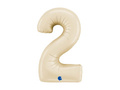 Balon foliowy cyfra 2 satynowy kremowy - 26" - 1 szt.