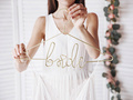 Metal hanger Bride gold - 1 pcs.