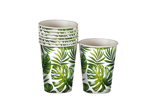 Paper cups Leaves - 240 ml - 6 pcs