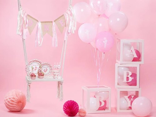 Set of balloon boxes Baby pink - 4 pcs.