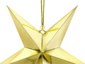 Hanging decoration paper star gold - 30 cm